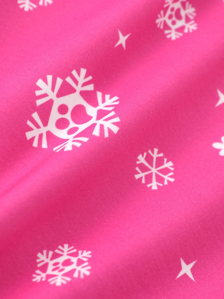 PAW Patrol Toddler Girl Skye/ Rubble Christmas Snowflake Sweatshirt Hot Pink