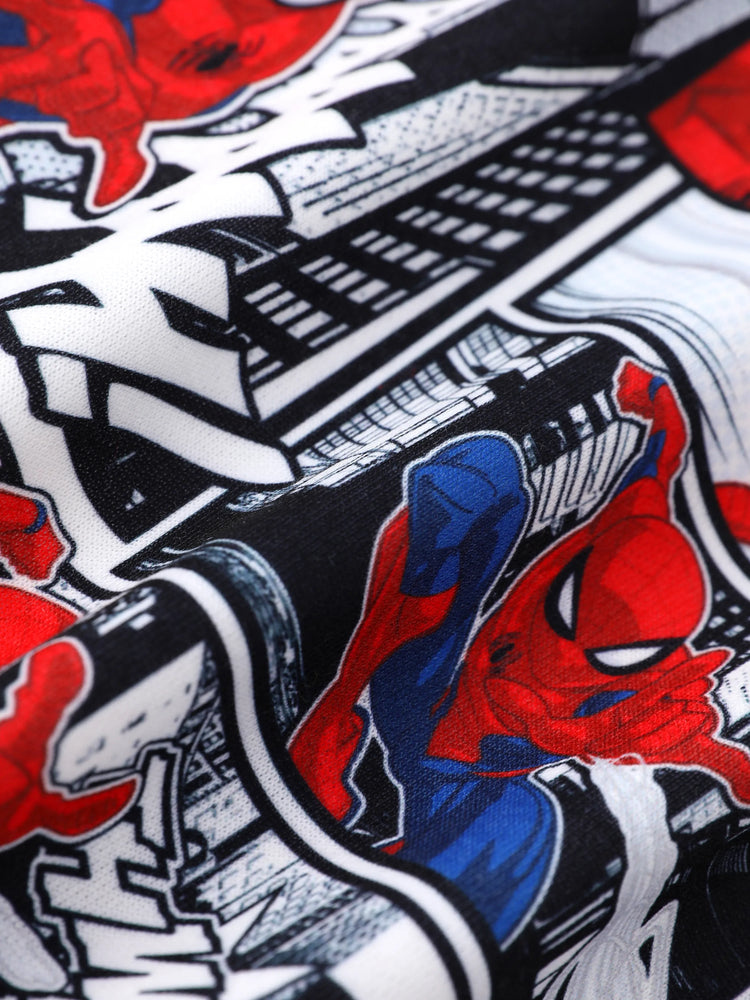 Marvel Toddler/Kids Boy Spider-Man Zipper Kangaroo Pocket hooded Jacket Blue