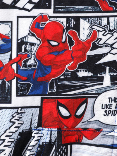 Chaqueta con capucha y bolsillo tipo canguro con cremallera de Spider-Man para niños pequeños/niños de Marvel, color azul