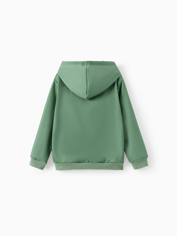 Star Wars Toddler/Kids Boy Grogu Knit Fabric Zip-up Hoodie Jacket Green