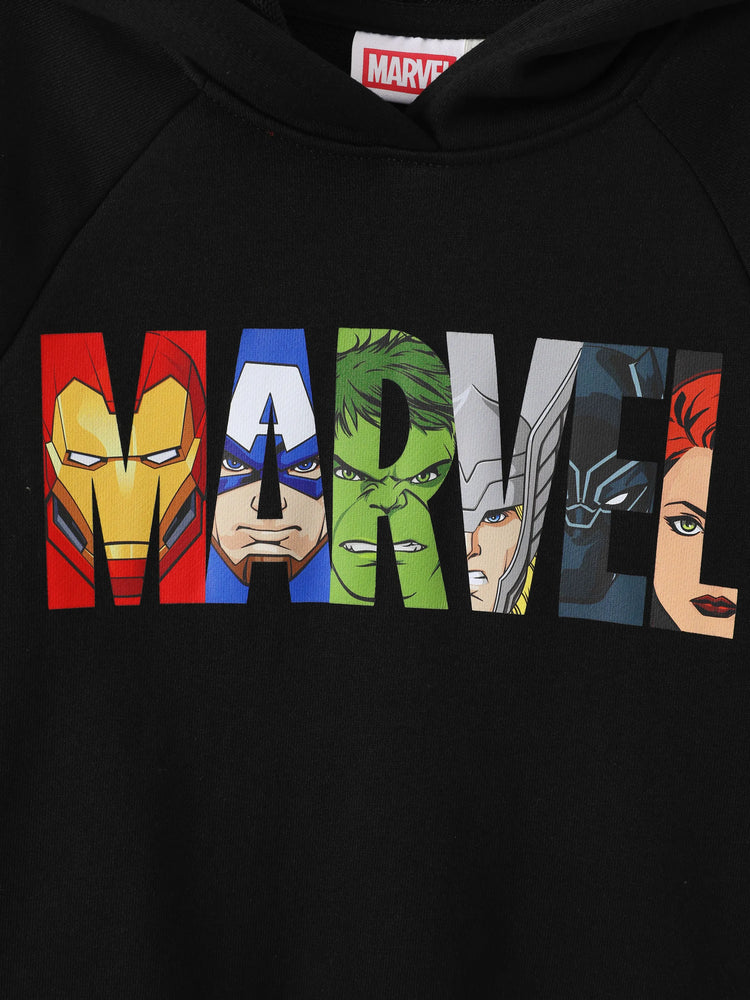 Marvel Kleinkind/Kinder Junge Superheld Kapuzenpullover mit Charakterdruck  schwarz