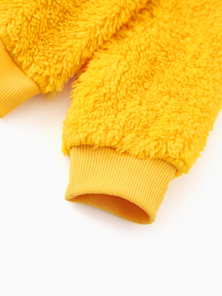 Marvel Toddler Boy Iron Man Embroidered Coral Fleece Hooded Sweatshirt Ginger