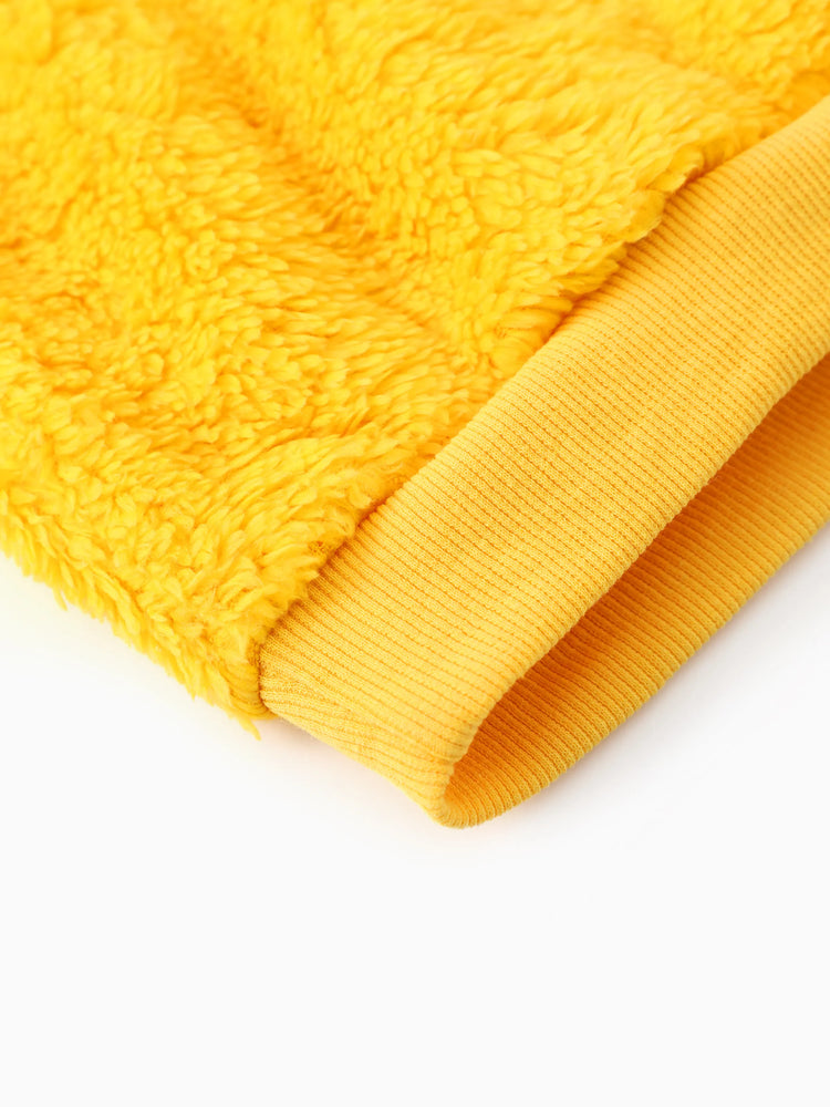 Marvel Toddler Boy Iron Man Embroidered Coral Fleece Hooded Sweatshirt Ginger