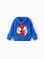 Marvel Toddler Boy Spider-Man Embroidered Coral Fleece Hooded Sweatshirt Blue