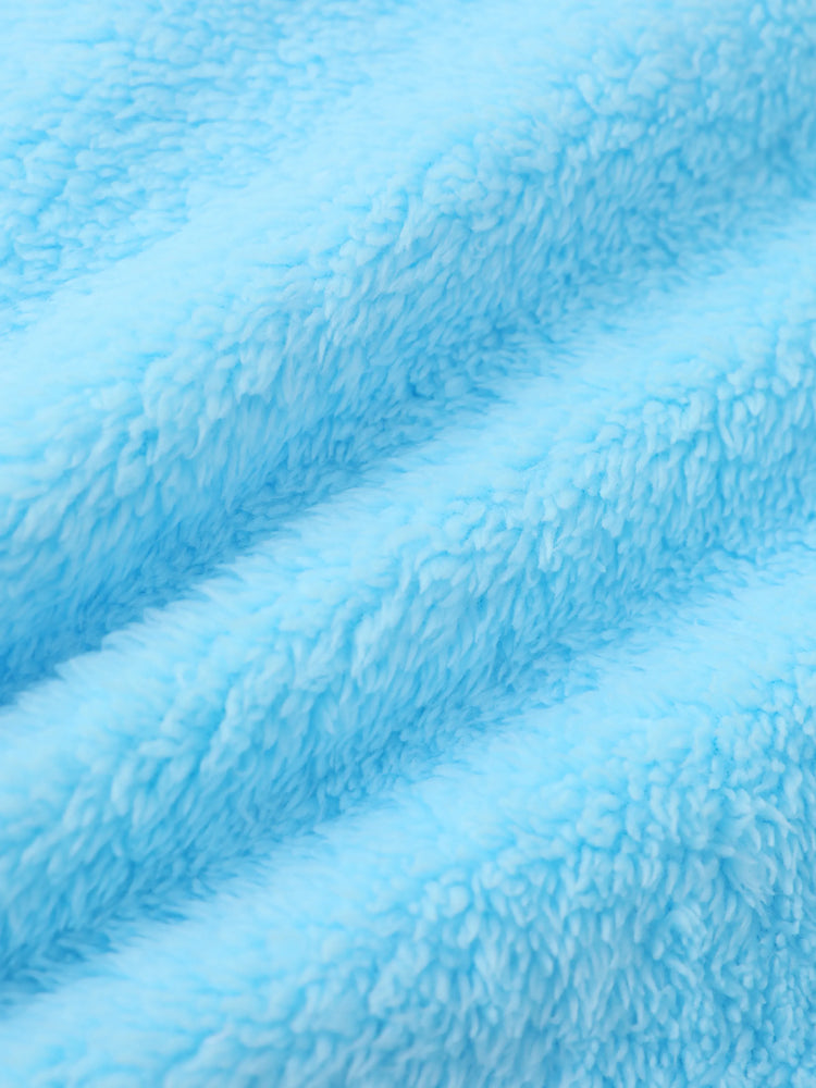 Disney Frozen Toddler/Kids Girl Elsa Double-Sided Fleece Fabric and Stand Collar Zipper Jacket Light Blue