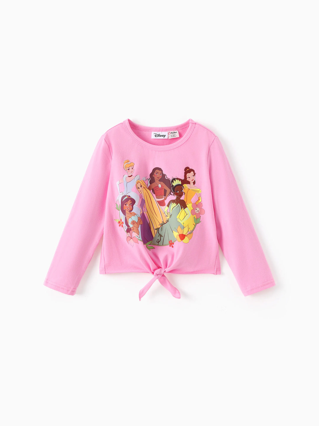 Disney Prinzessin Kleinkind / Kind Mädchen 2pcs Bow Design Langarm-Top und Leggings Set rosa