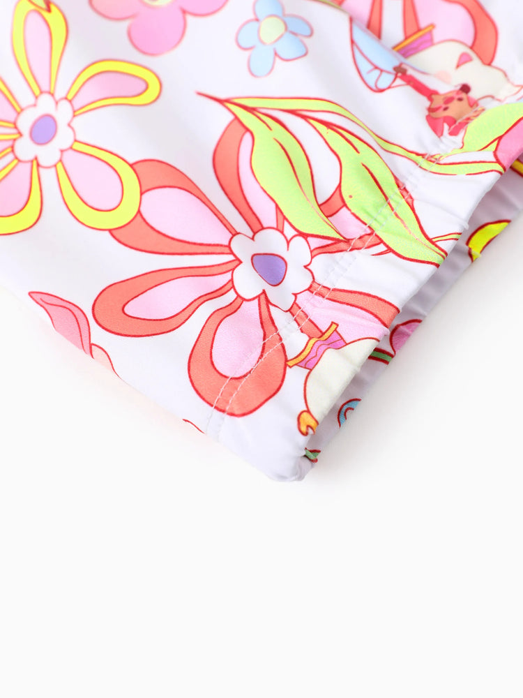 Disney Princess Toddler/ Kid Girl 2pcs Bow Design Long-sleeve Top and Leggings Set Pink