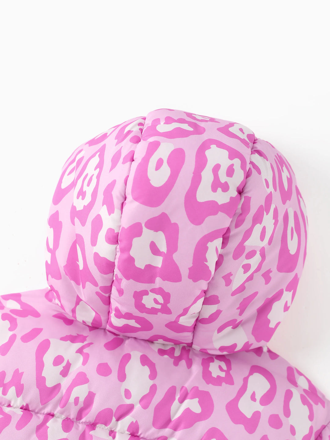 Doudoune à capuche en polyester imprimé léopard Minnie Mouse pour fille, motif Disney Mickey et ses amis, rose