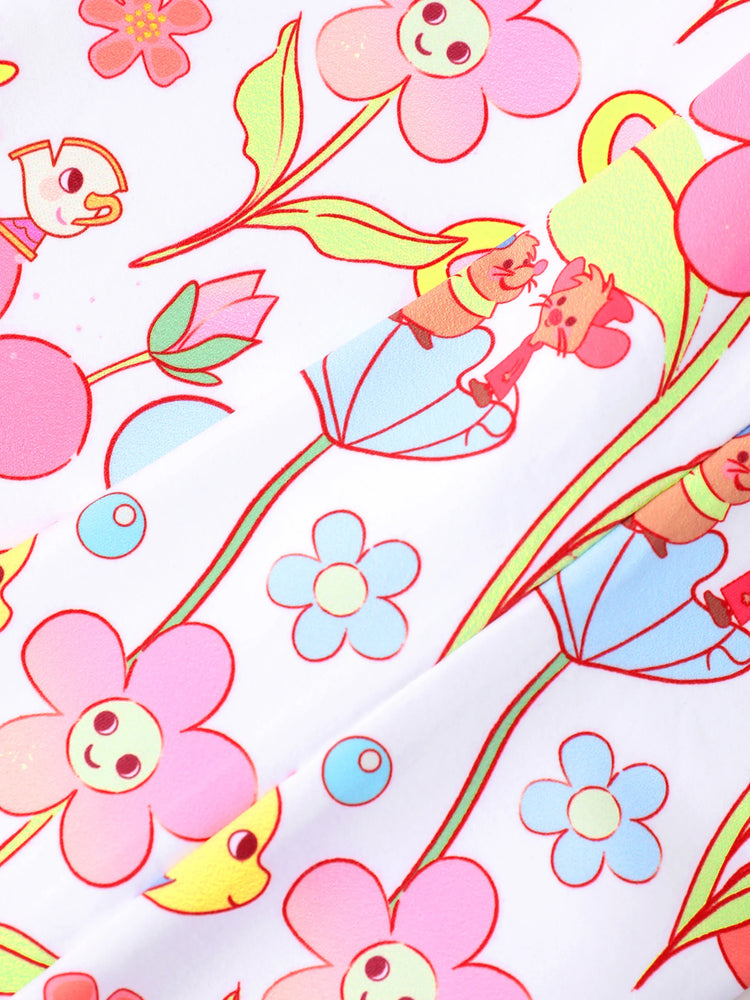 Disney Princess Toddler/ Kid Girl 2pcs Bow Design Long-sleeve Top and Leggings Set Pink