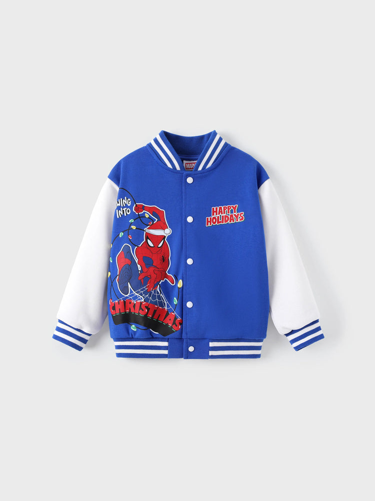 Marvel Toddler/Kids Boy Spider-Man Colorblock Bomber Jacket Blue