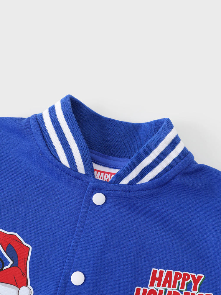 Marvel Toddler/Kids Boy Spider-Man Colorblock Bomber Jacket Blue