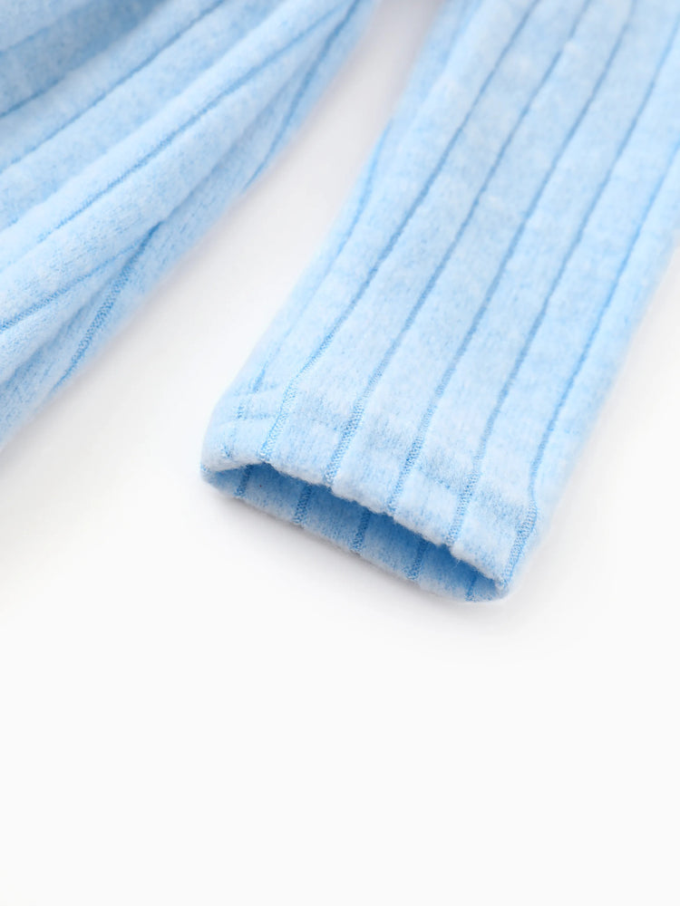 Disney Frozen Toddler Girl Elsa Ribbed Knitted Fabric Longsleeves Dress Blue