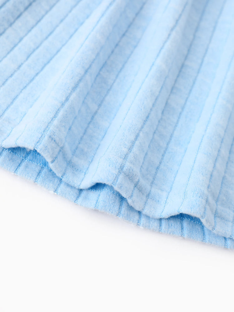 Disney Frozen Toddler Girl Elsa Ribbed Knitted Fabric Longsleeves Dress Blue