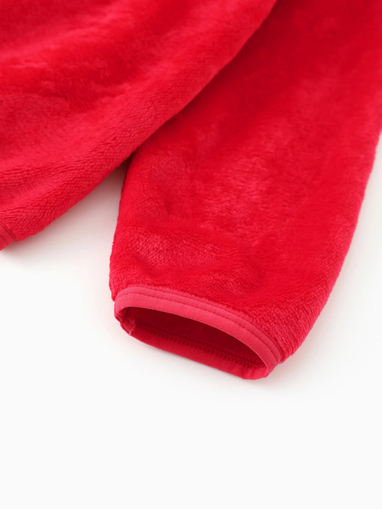 Marvel Toddler Boy Spider-Man Stand Collar Flannelette fabric Zipper Jacket Red