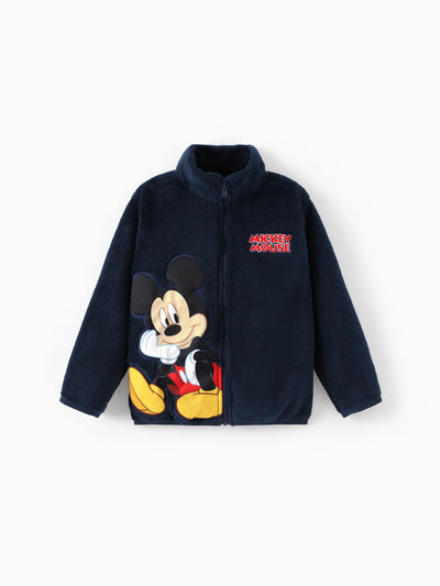 Disney Mickey and Friends Toddler/Kid Mickey Coral Fleece Stand Collar Jacket Deep Blue