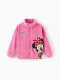 Veste à col montant en polaire corail Minnie pour tout-petit/enfant Disney Mickey et ses amis, rose