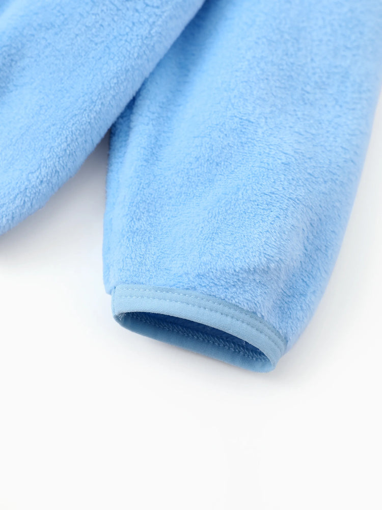 Disney Stitch Toddler/Kids Boy/Girl Stitch Double-sided Fleece Fabric Stand Collar Jacket Blue