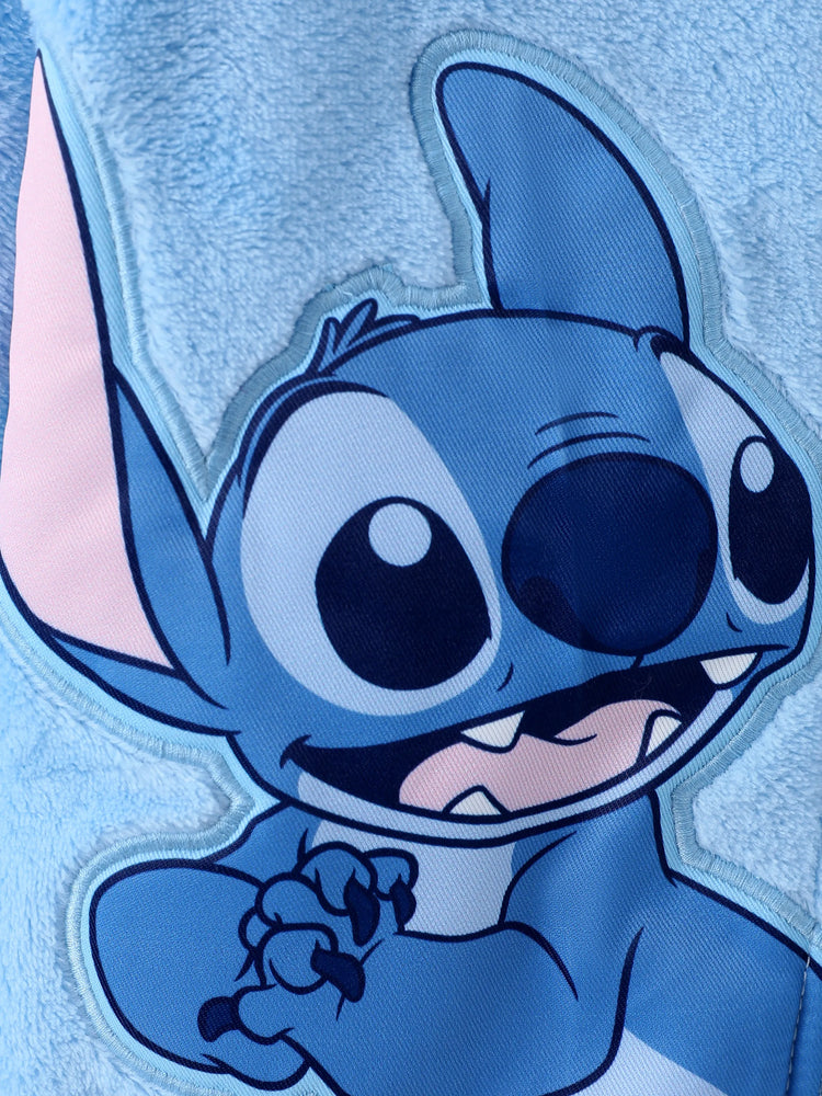 Disney Stitch Toddler/Kids Boy/Girl Stitch Double-sided Fleece Fabric Stand Collar Jacket Blue