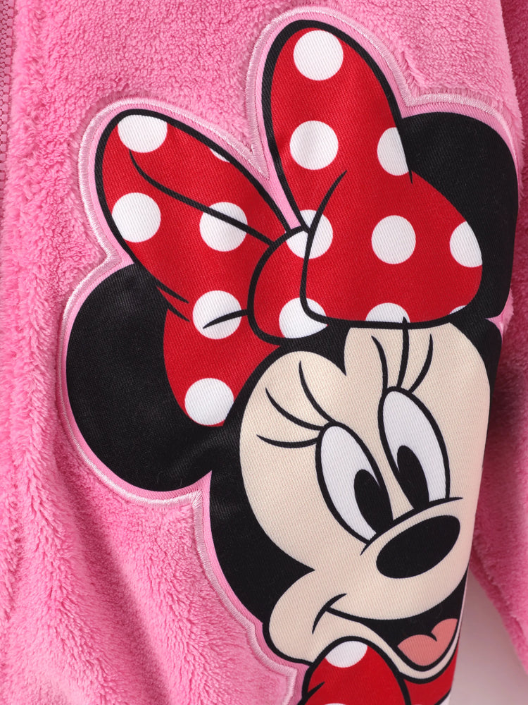 Disney Mickey and Friends Toddler/Kid Minnie Coral Fleece Stand Collar Jacket Pink
