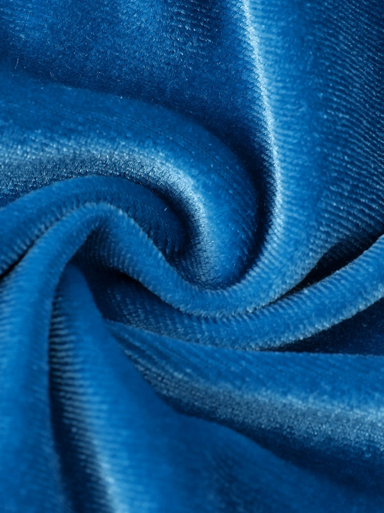 Disney Die Eiskönigin Kleinkind Mädchen Elsa Kleid aus gespleißtem Samt mit Flutterärmeln blau