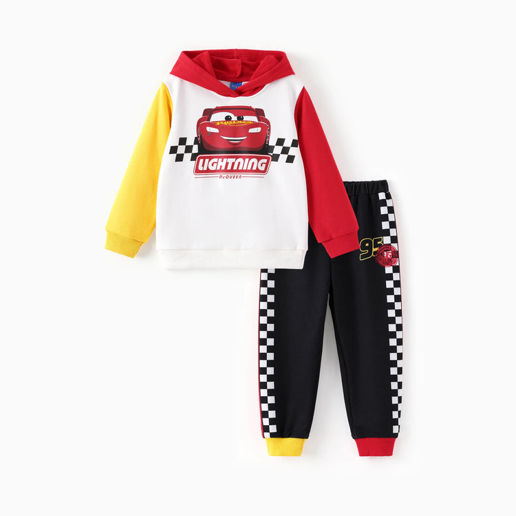 Conjunto de sudadera con capucha y pantalón deportivo de Rayo McQueen para niño pequeño, 2 piezas, multicolor