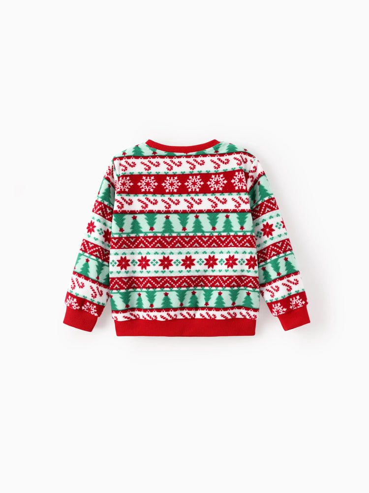 Disney Mickey and Friends Christmas Toddler Girl Fleece Sweatshirt White