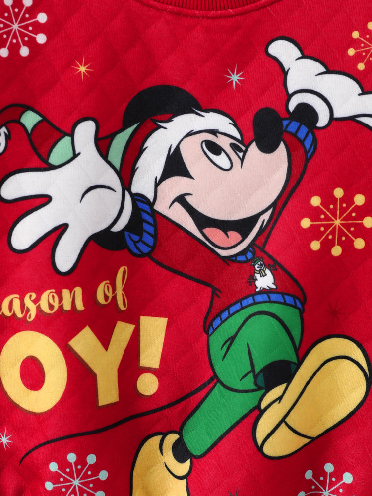 Disney Mickey and Friends Christmas Toddler Boy Fleece Sweatshirt Red