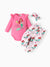 Disney Princess Baby Girl Ariel 3pcs Ruffle Romper and Pants with Headband Set Hot Pink