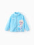 Disney Frozen Toddler/Kids Girl Elsa Double-Sided Fleece Fabric and Stand Collar Zipper Jacket Light Blue