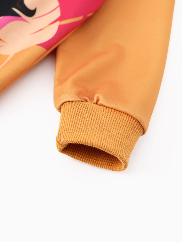 Ensemble 2 pièces sweat-shirt à volants et leggings pour petite fille Disney Princess Moana, orange