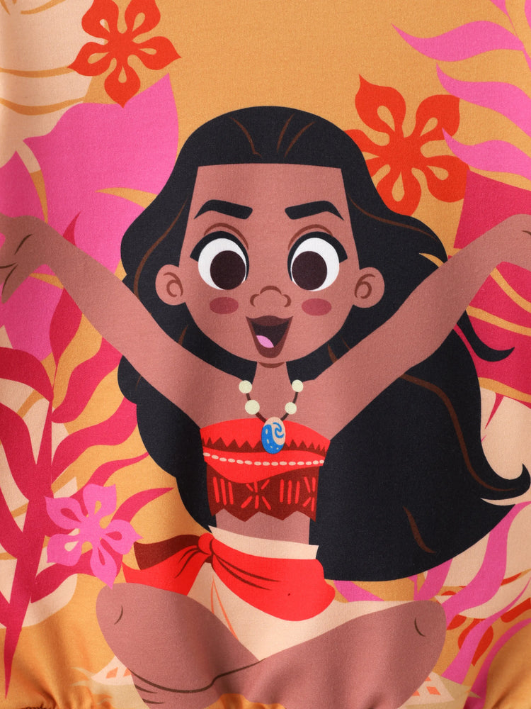 Ensemble 2 pièces sweat-shirt à volants et leggings pour petite fille Disney Princess Moana, orange