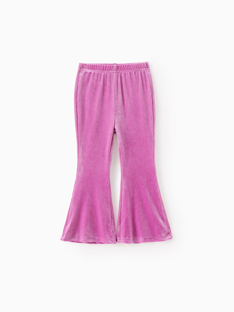 Disney Frozen Toddler/Kids Girl 2pc Elsa/Anna Velour Fabric Embroidery hooded Set Pink purple