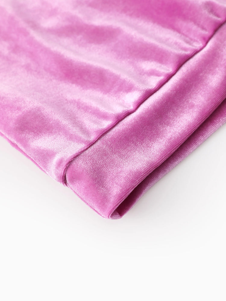 Disney Frozen Toddler/Kids Girl 2pc Elsa/Anna Velour Fabric Embroidery hooded Set Pink purple