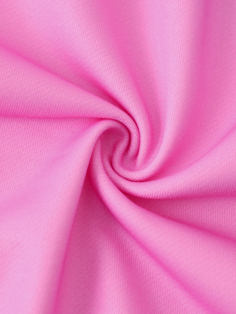 Dora Toddler Girl Knitted Fabric Colorblock Bomber Jacket Hot Pink