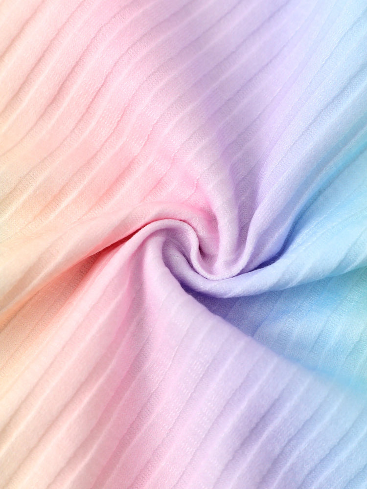 Sudadera con capucha arcoíris multicolor para niña pequeña Dora