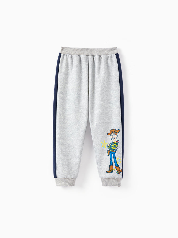 Toy Story Toddler Boy Woody 2pcs Ribbed Cuffs Hooded Sweatshirt and Sweatpants Set Deep Blue