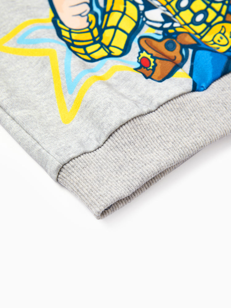 Toy Story Toddler Boy Woody 2pcs Ribbed Cuffs Hooded Sweatshirt and Sweatpants Set Deep Blue