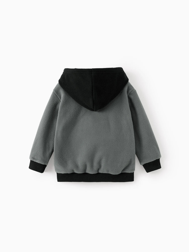 Sudadera con capucha y bolsillo diagonal de polar Darth Vader para niño pequeño de Star Wars, color gris