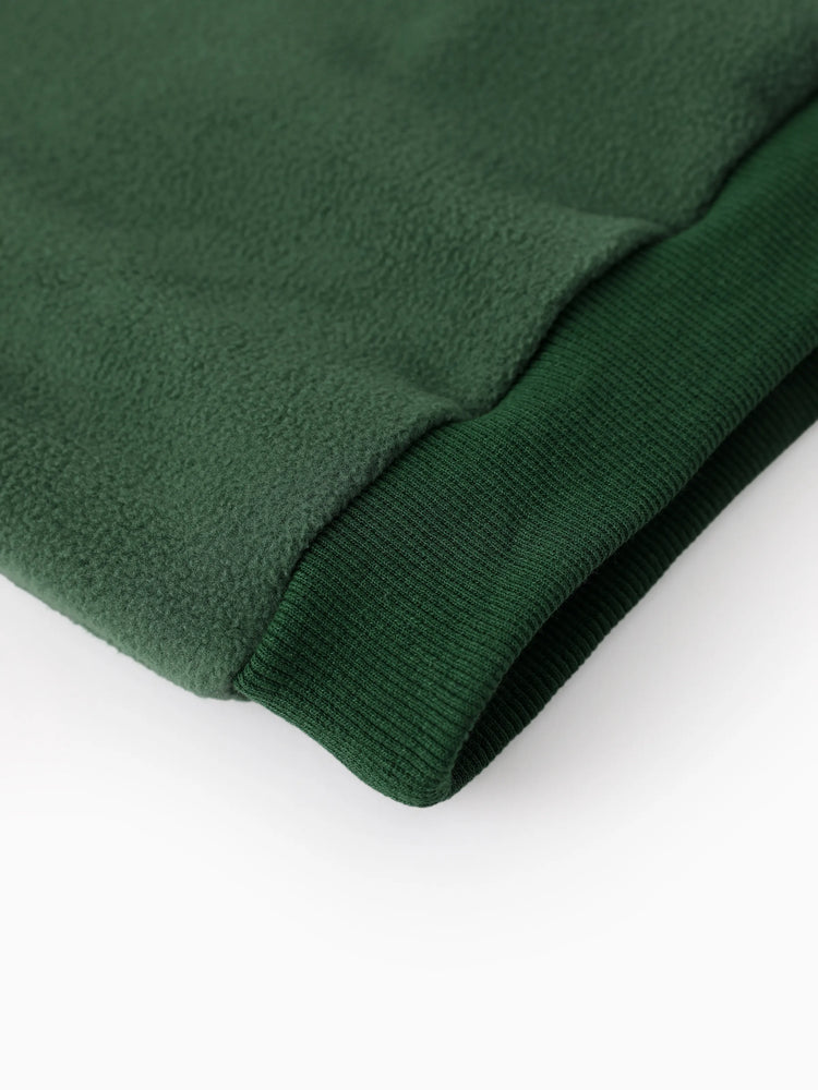 Sudadera con capucha y bolsillos diagonales de polar Grogu para niño pequeño de Star Wars, color verde oscuro