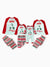 ELF Christmas Matching Family Fleece Snowflake Pajamas Set with Christmas Socks Red