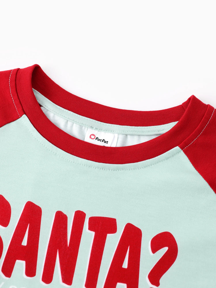 Ensemble pyjama familial assorti de Noël ELF en polaire motif flocon de neige avec chaussettes de Noël rouges