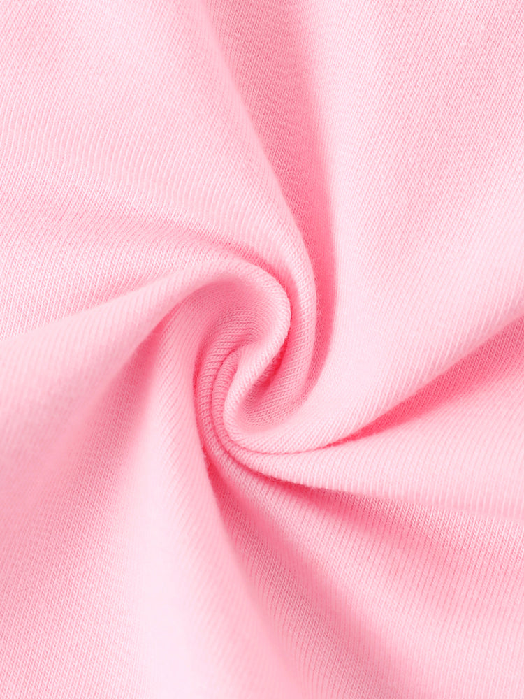 Conjunto de 2 piezas de top de manga larga con lazo y pantalones acampanados con estampado de leopardo de Disney Mickey y sus amigos para niñas pequeñas/niñas, color rosa