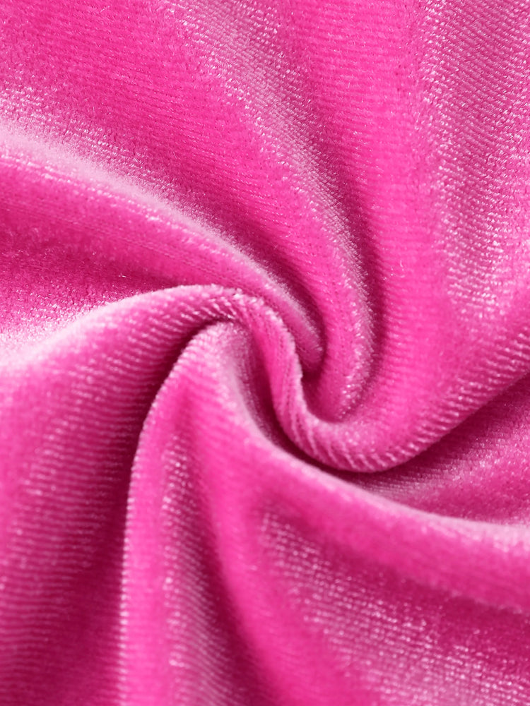 Disney Stitch Toddler/Kids Girl 2pcs Stitch Velvet Fabric Hooded Set Peach Pink