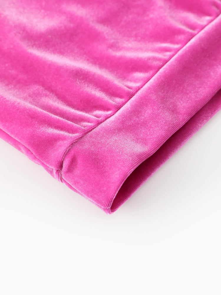 Disney Princess Toddler/Kids Girl 2pcs Belle&Rapunzel&Ariel Velvet Fabric Hooded Sets Peach Pink