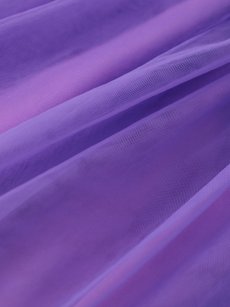 Robe à manches longues en tissu maille à volants Rainbow Dash pour petite fille My Little Pony, violet clair