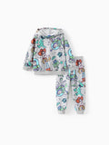 Toy Story Toddler Boy Buzz Lightyear/Woody 2pcs Ribbed Cuffs Hooded Sweatshirt and Sweatpants Set Grey