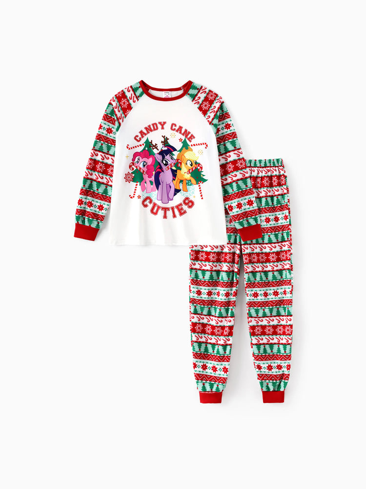 Ensemble pyjama polaire de Noël My Little Pony Maman et moi avec chaussettes de Noël Rouge