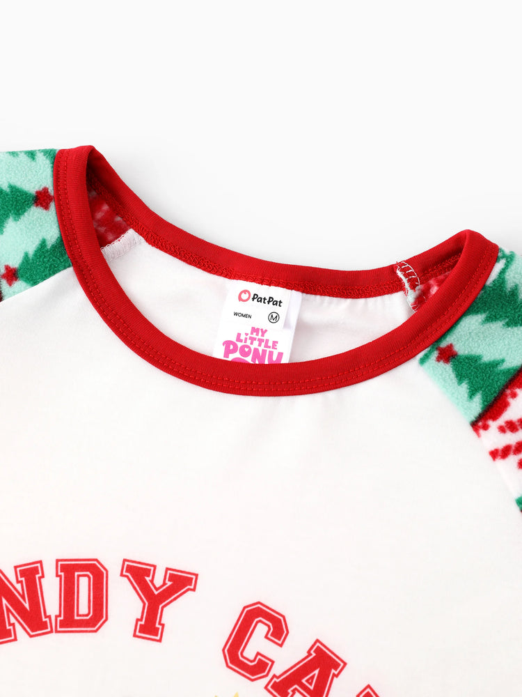 Ensemble pyjama polaire de Noël My Little Pony Maman et moi avec chaussettes de Noël Rouge