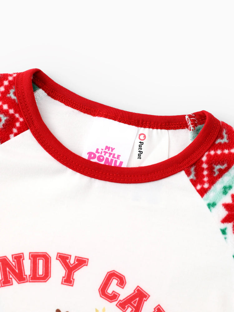 Ensemble pyjama polaire de Noël My Little Pony Maman et moi avec chaussettes de Noël Rouge