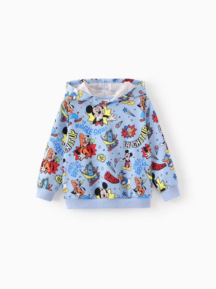Conjunto de sudadera con capucha y pantalones de algodón de Mickey Mouse de Disney Mickey y sus amigos para niño pequeño, 2 piezas, azul claro